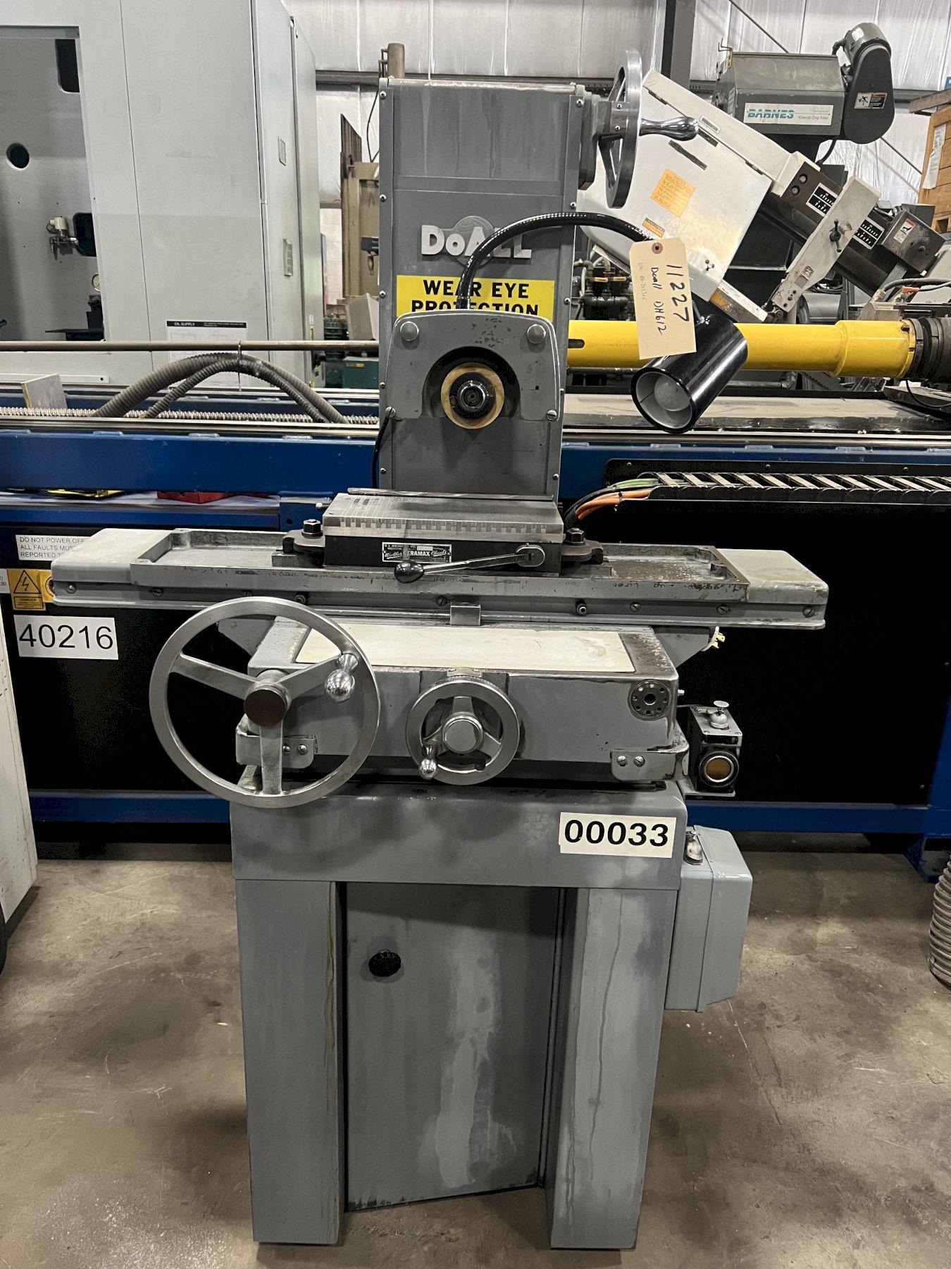 8" X 12" DOALL HYDRAULIC SURFACE GRINDER, MODEL DH-612, 1970