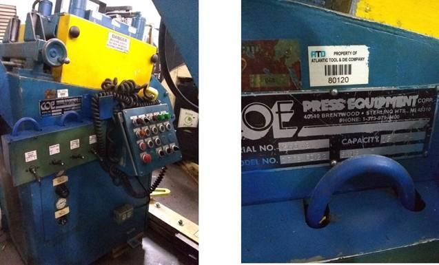 250 Tons Sutherland press Model SP2-D-250-96-48-10