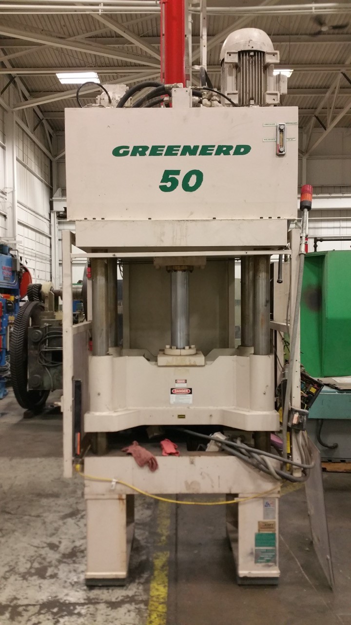 50 TON GREENERD 4 POST HYDRAULIC PRESS