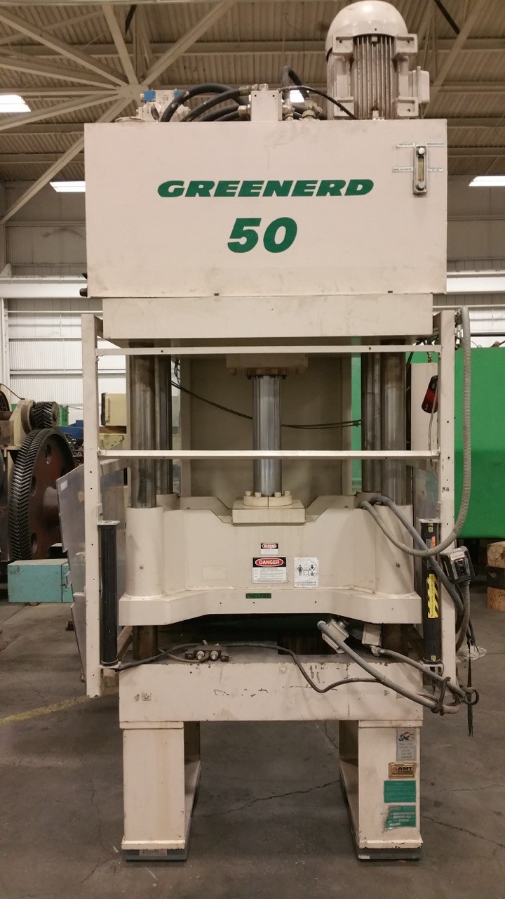 50 TON GREENERD 4 POST HYDRAULIC PRESS