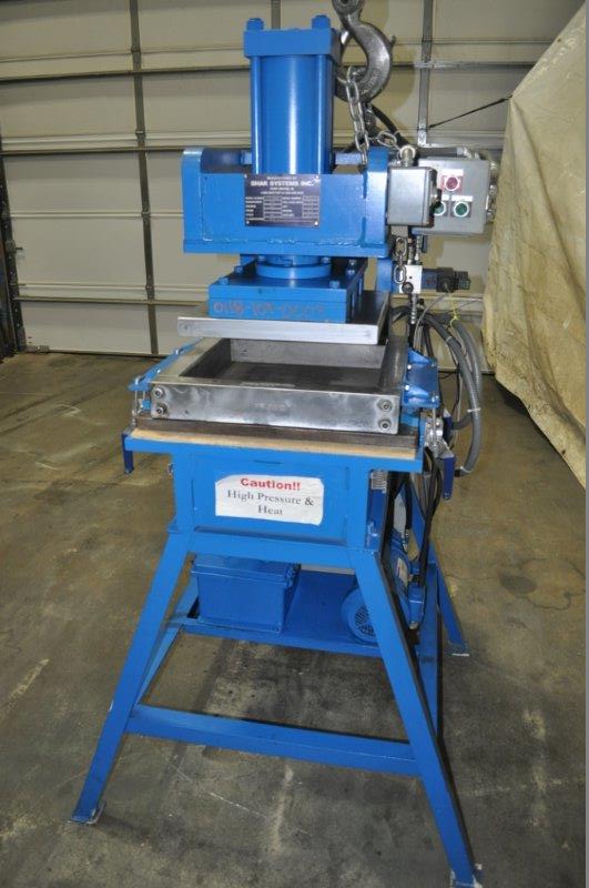 15 TON STOCKMEIER / SHAR HEATED PLATEN HYDRAULIC PRESS