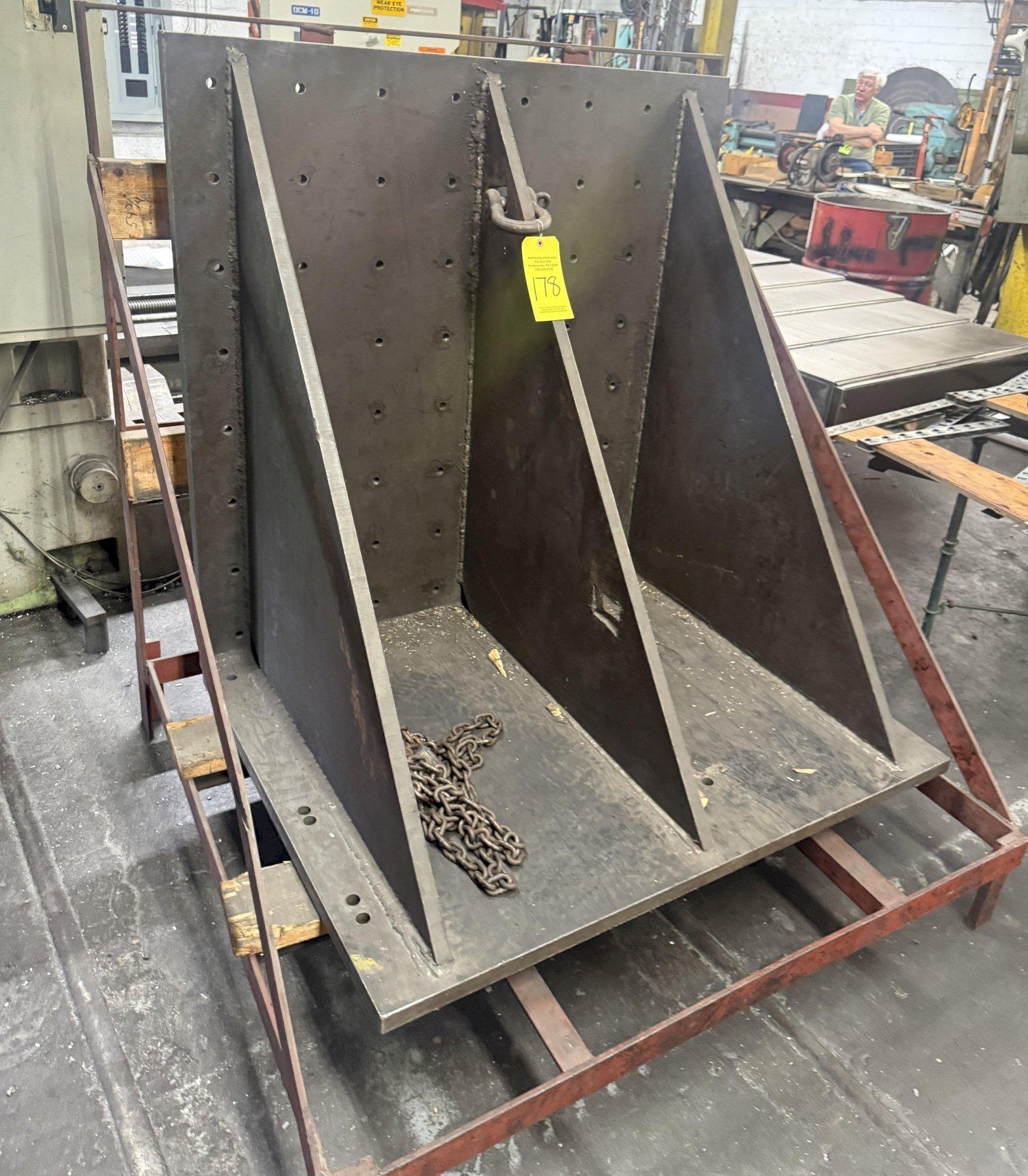 48" X 48" X 36" ANGLE PLATE & METAL STAND. STOCK # 0544726