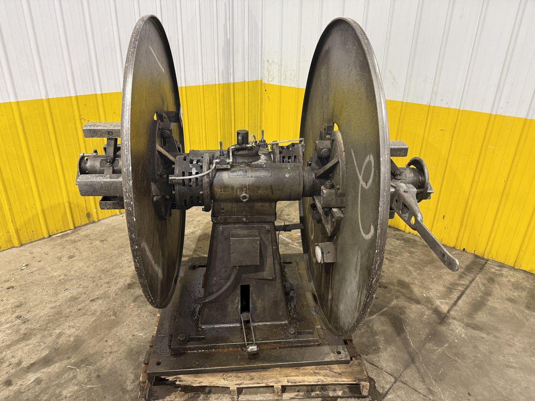 4,000 LBS x 12" x 60" LITTELL DOUBLE END AUTO CENTERING UNCOILER COIL REEL: YOBRO #24308