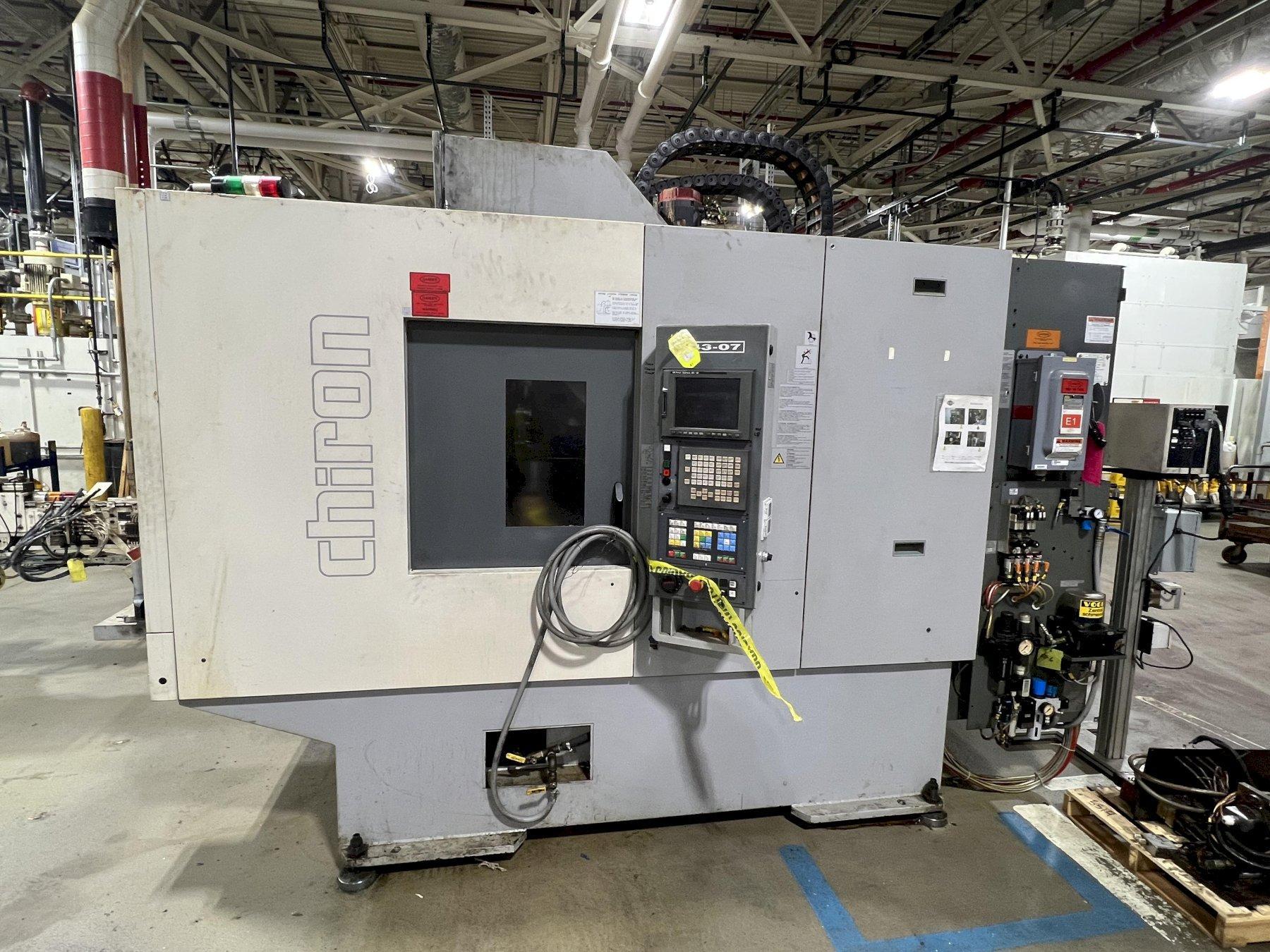 CHIRON VERTICAL MACHINING CENTER, MODEL FZ 15 W, FANUC 18i-M CONTROL