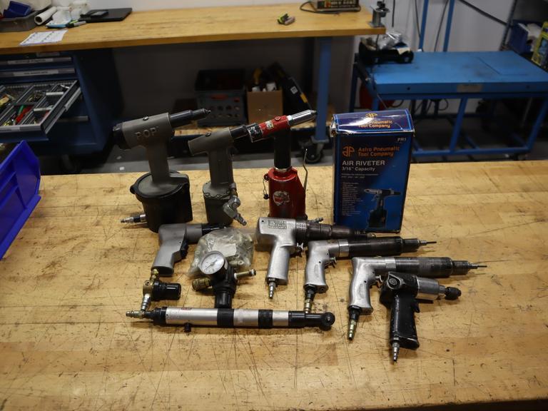 Pneumatic Riveter Guns, Screwdrivers & More!!- Auction Item