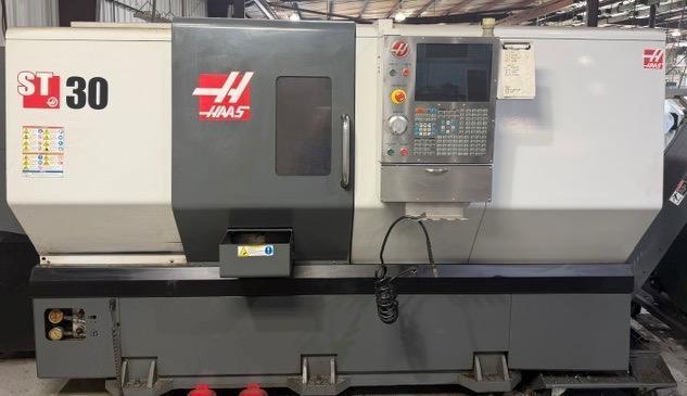 Haas ST-30 CNC Lathe, 2012 – Tailstock, Conveyor