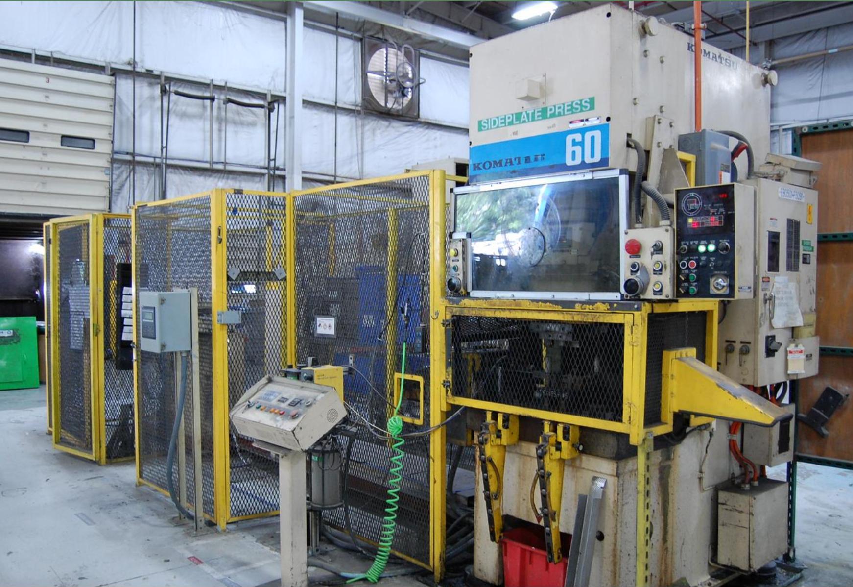 60 TON KOMATSU MODEL #60 GAP FRAME PRESS W/ SONORUKA FEED LINE: YOBRO #25937