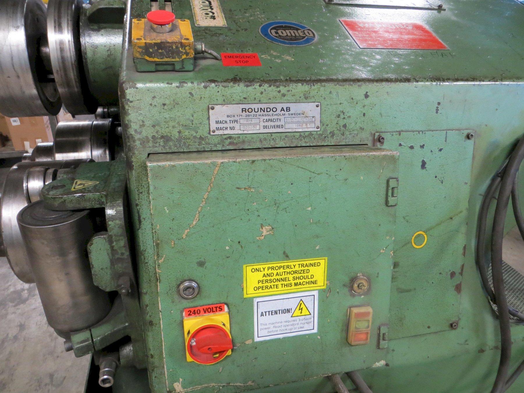 3/8" x 3.5" x 3.5" Roundo Hydraulic Angle Bending Roll, Model R4