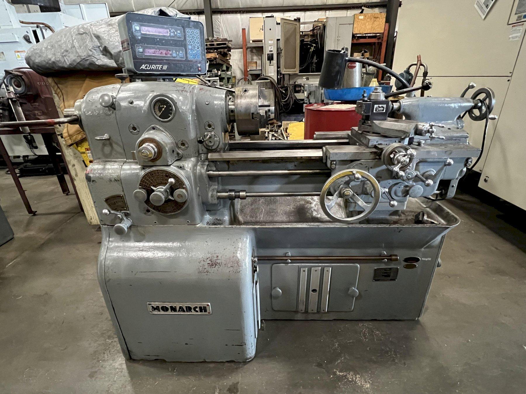 10" x 20" MONARCH ENGINE LATHE MODEL EE, TAILSTOCK, DRO