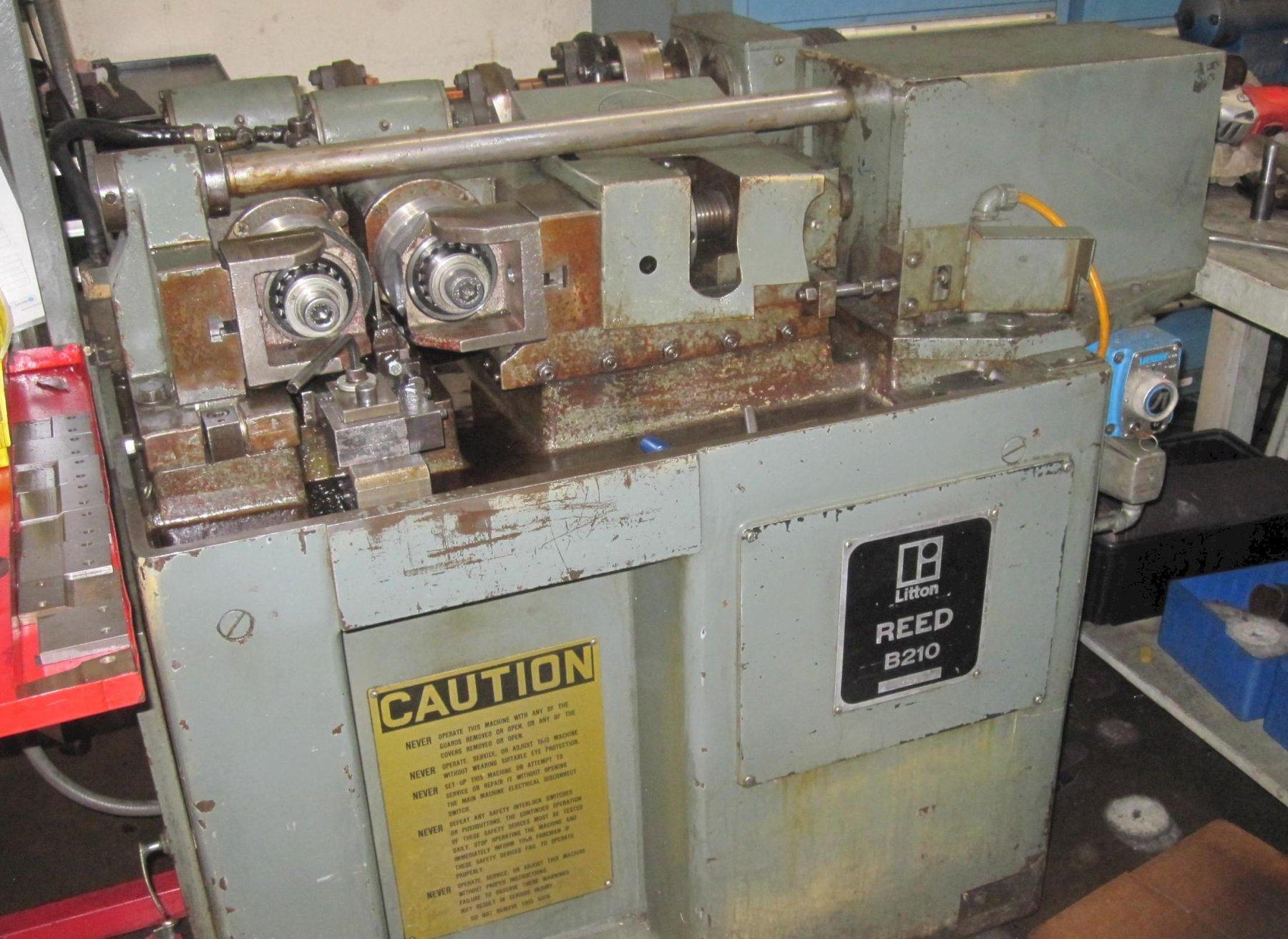 REED B210 TWO DIE CYLINDRICAL INFEED THREAD ROLLING MACHINE