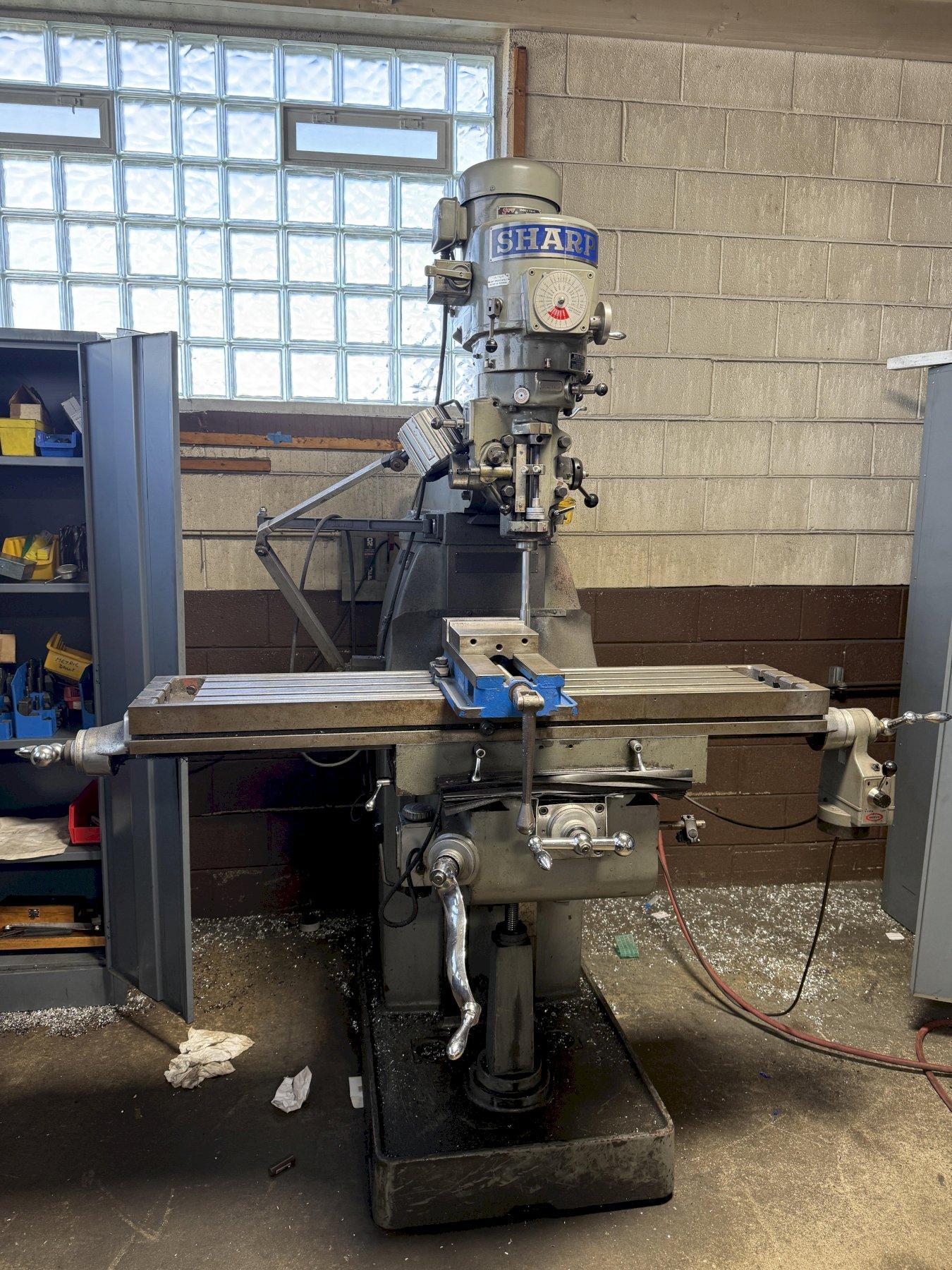 Sharp HMV Vertical Knee Mill For Sale