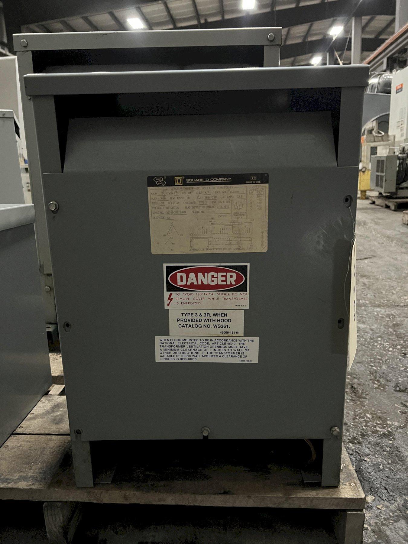 15 KVA SORGEL THREE PHASE INSULATED TRANSFORMER, 480 H.V., 380Y/220 L.V.