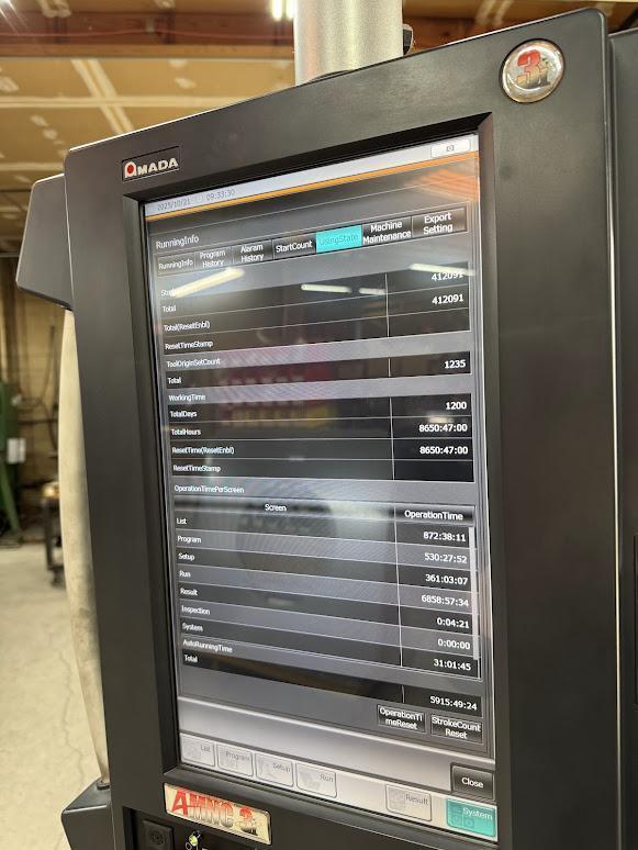 56 Ton x 7 Ft. AMADA Hydraulic Press Brake w/CNC, New 2018, Model HG5020