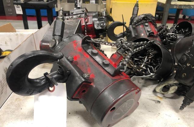 1 - PREOWNED INGERSOLL RAND, ARO SERIES AIR HOIST, 1/2 TON, MODEL #: 7756E-1C15-C56