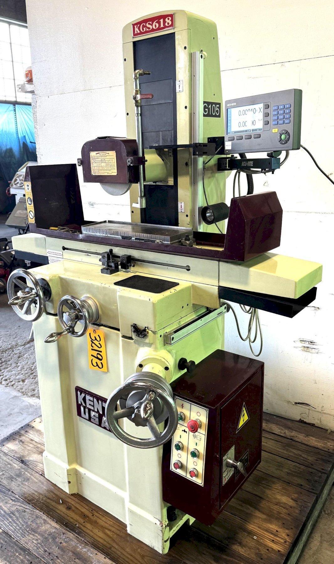 6″ x 18″ Kent Surface Grinder KGS618, Hand, DRO, Coolant