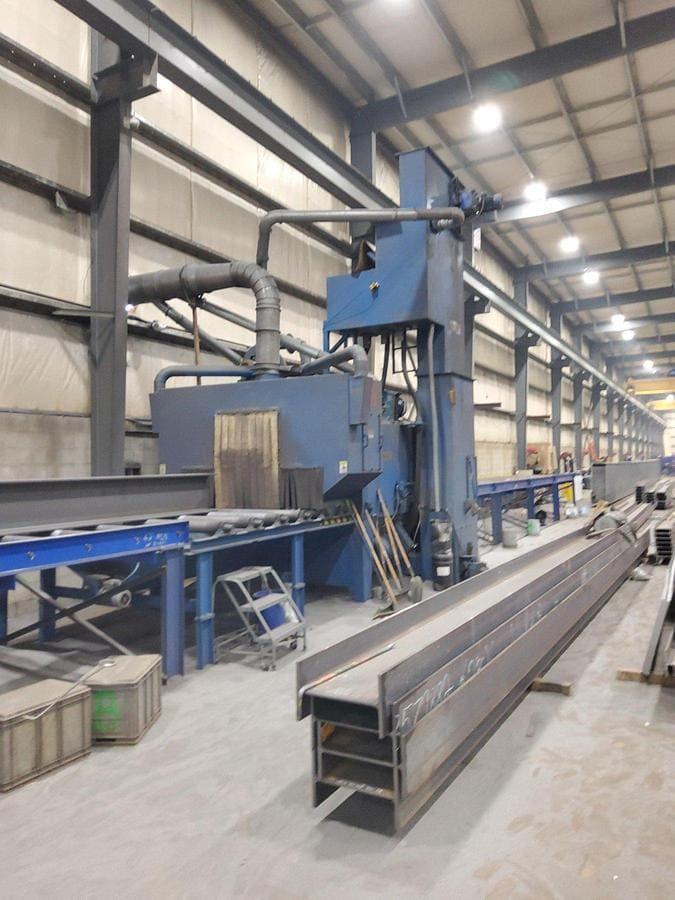 Pangborn ES-1821 Plate & Structural Steel Shot Blast Machine, 2009 – 4×25 HP, Rebuilt 2020