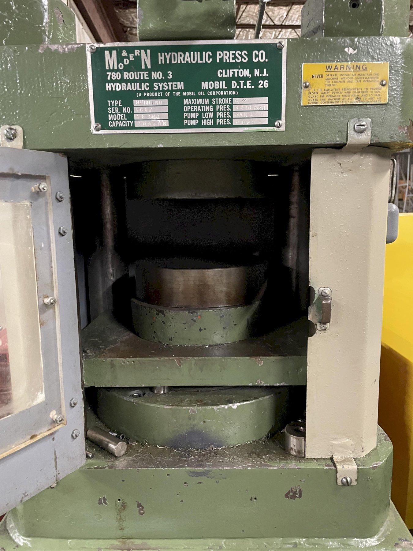 M&N Model 7E100 100 Ton 4 Post Hobbing Press