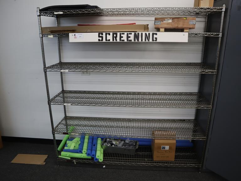 Eagle Wire Rack with 6 Adjustable Shelves and Contents- Auction Item