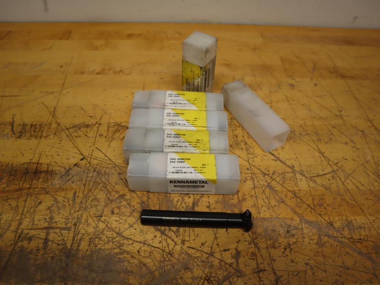 Kennametal 1039607 .700" Dia 45 Deg 2 FL Lead Inserted End Mill (5pcs) ***Unused, New***- Auction Item