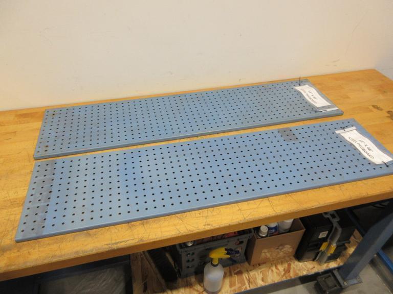 Steel Pegboard Sections (2pcs) 12" x  45", Mounting Holes 1/4" x 1" Spacing- Auction Item