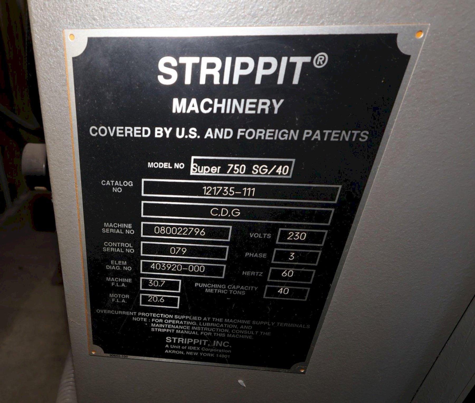 STRIPPIT 44 TON SINGLE STATION FABRICATOR WITH SMART GAGE PC CONTROL