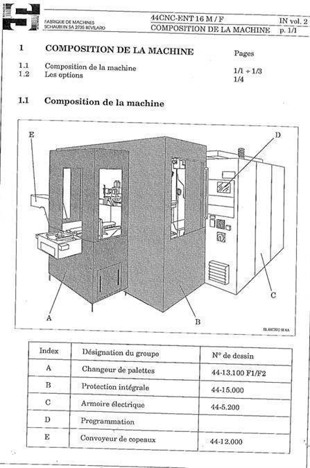 Schaublin - 44 CNC X:520 - Y:520 - Z:420mm