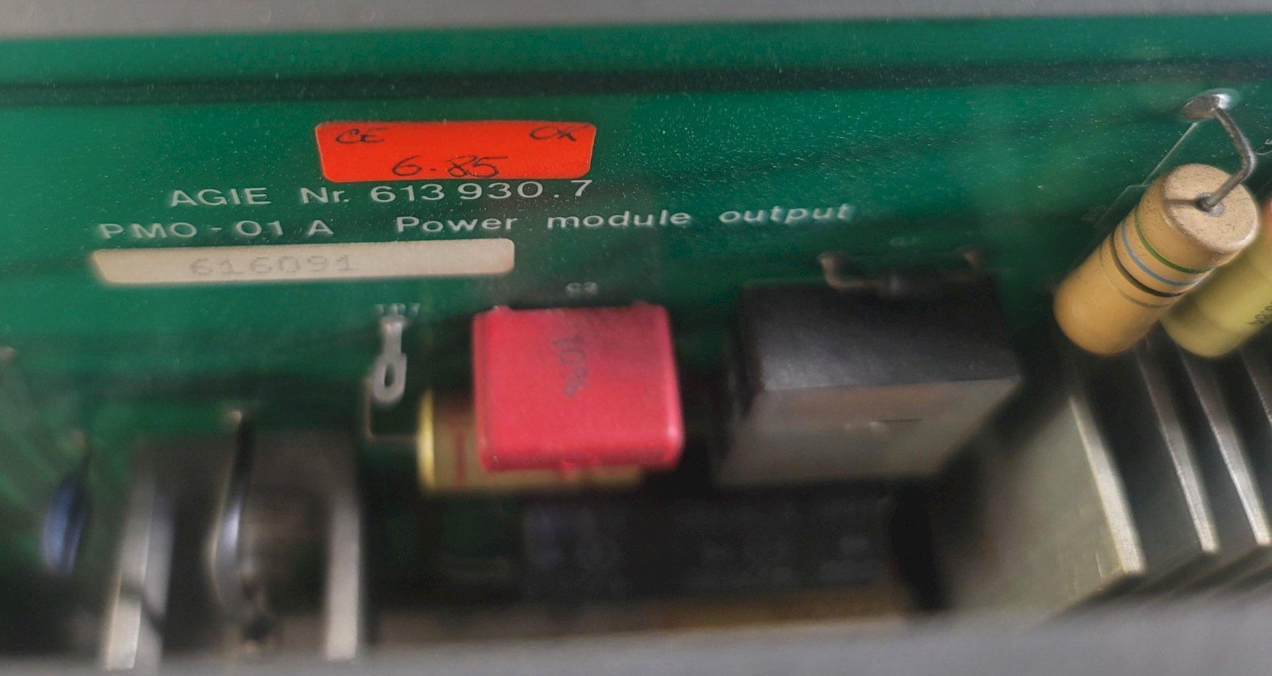 CONTROL UNIT WITH WID 03B1 WIRE DISTRIBUTION PANEL AGIE 614 060.2, Contains PMO-01A Power Module Output 613930.7