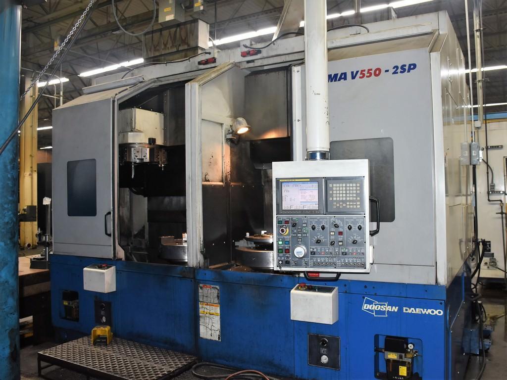 Doosan Puma V550-2SP Dual Spindle CNC Vertical Lathe, Fanuc 18iTB, 24