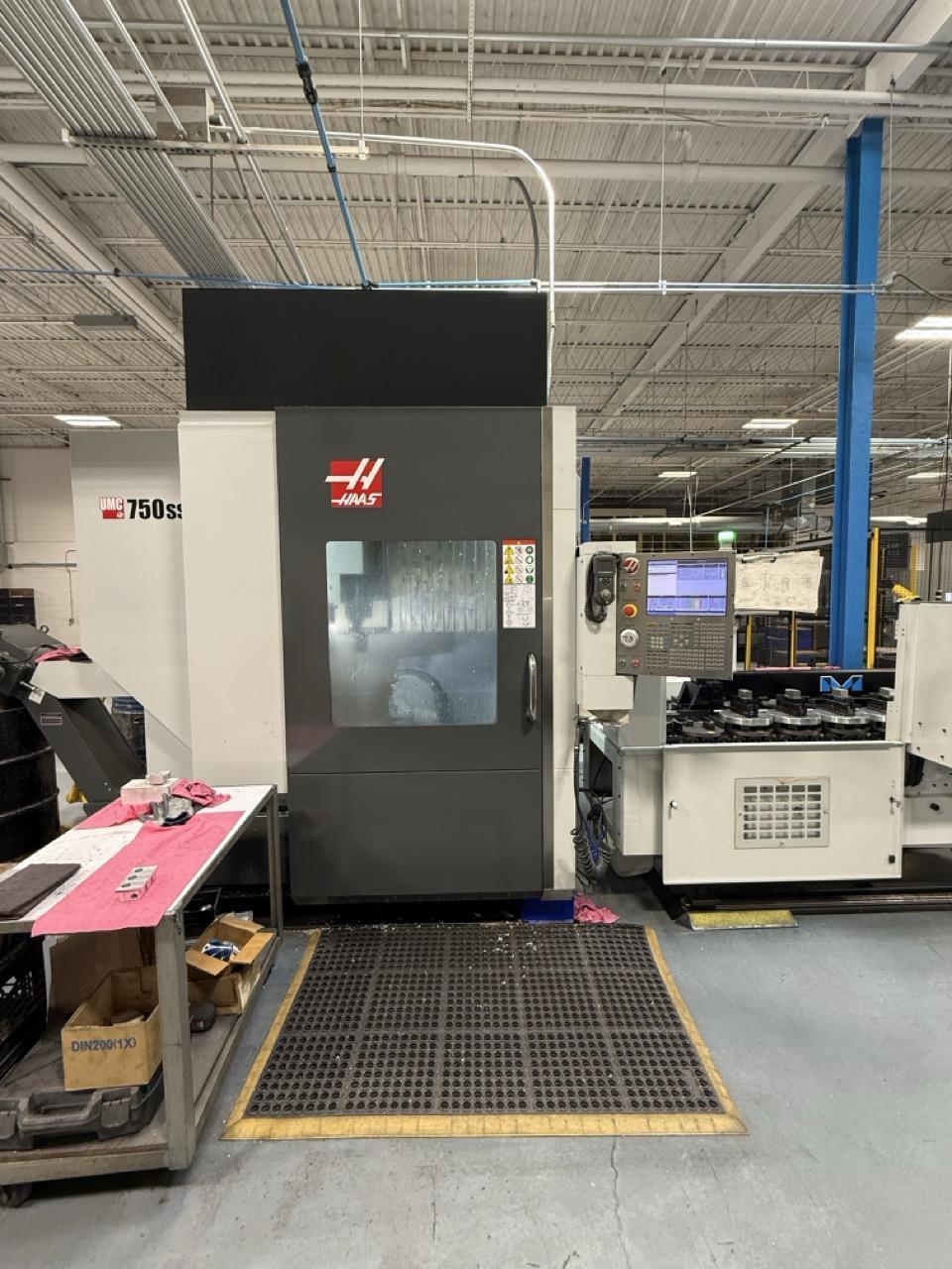 Haas UMC-750SS 5 Axis UMC, 2017 – Midaco Automatic Pallet Changer, TSC, Probe