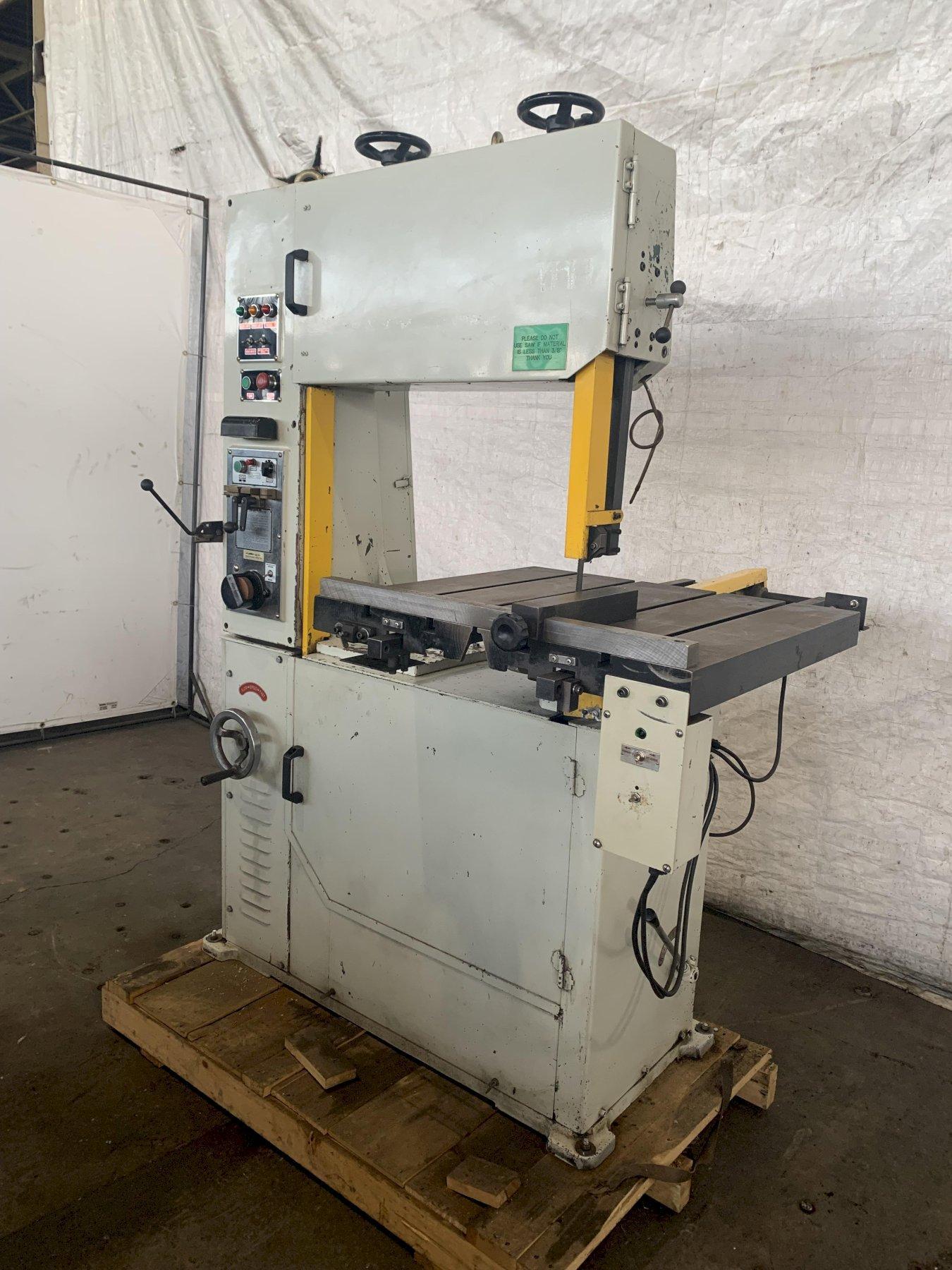 KBC MACHINERY BAV-700PF VERTICAL BANDSAW W/ POWERFEED. STOCK #0679824