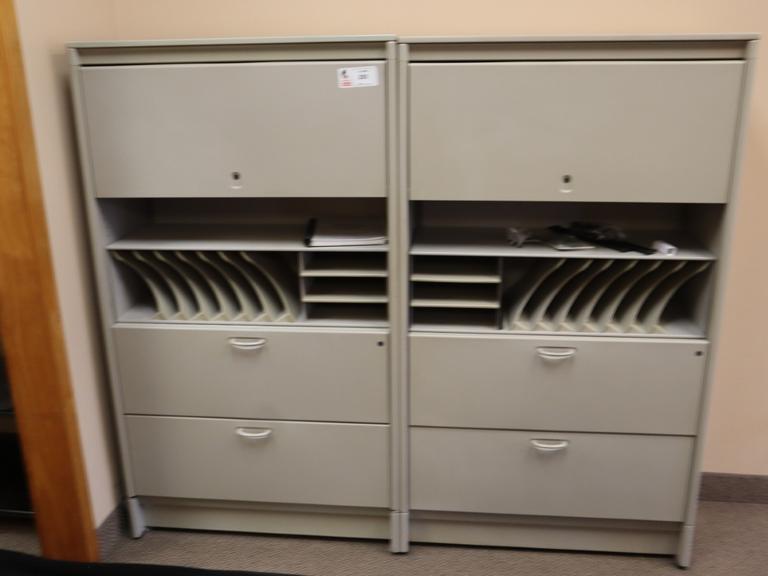 Matched Pair of Lateral File | Shelving Units- Auction Item
