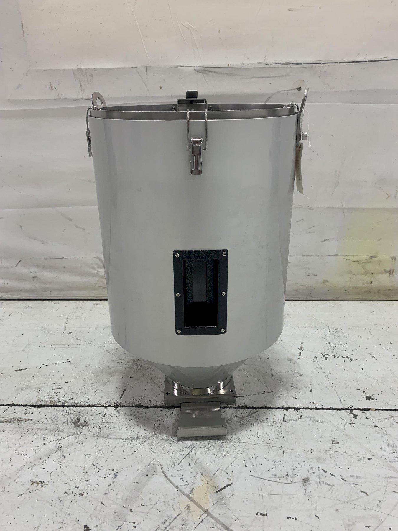 New AEC Drying Hopper, WH30, Approx. 30 lb Capacity, Insulated, Stainless Steel