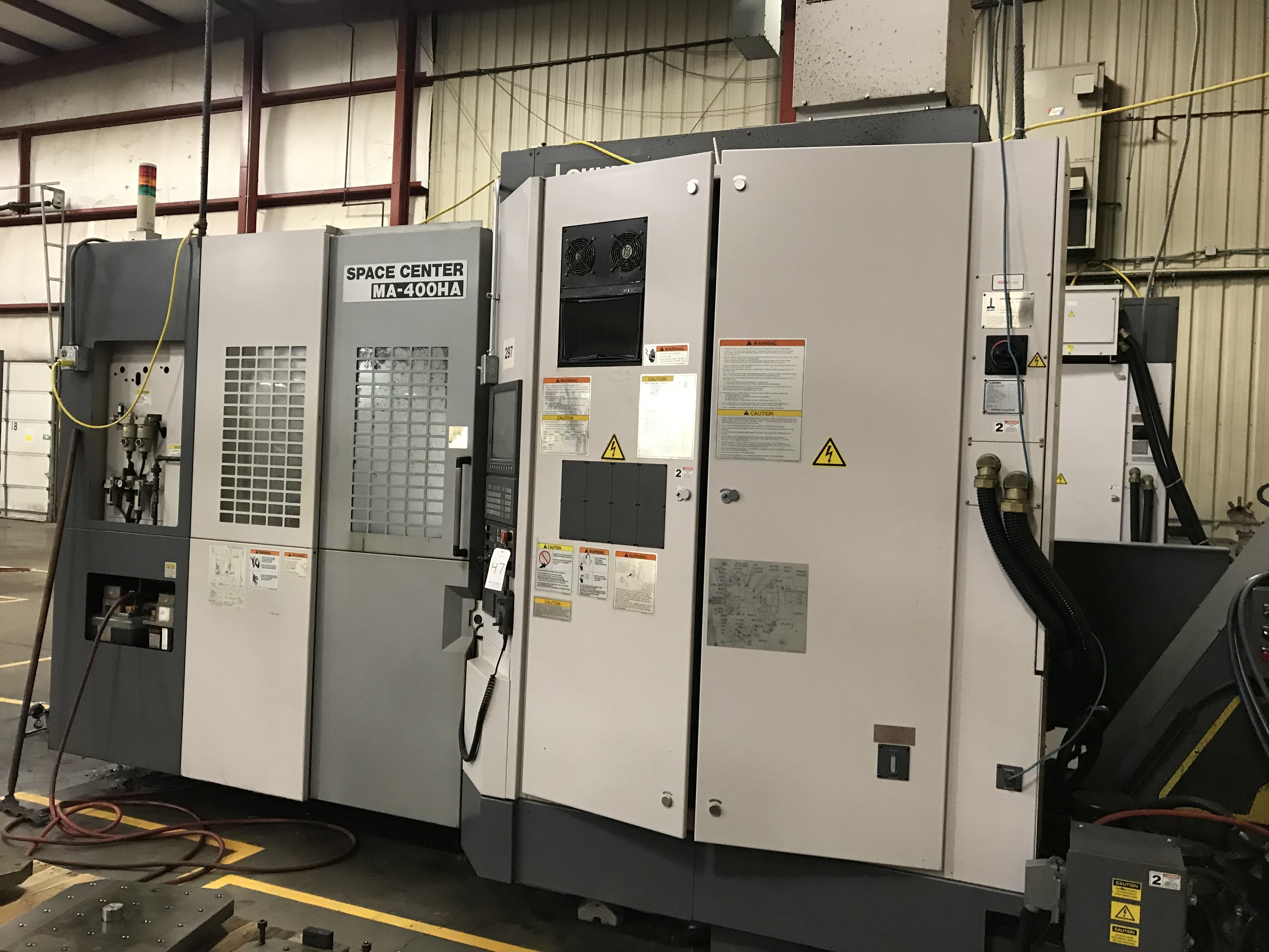 Okuma MA-400HA CNC Horizontal Machining Center, OSP P200M, 15K Spindle, Full 4th Axis, Hi-Pressure CTS, 15.75