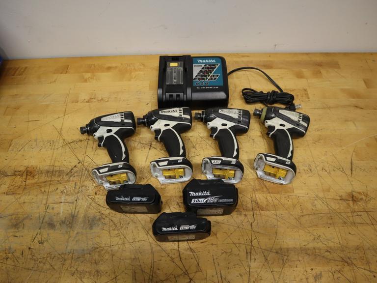 Makita XDT04 18V LXT 1/4" Impact Driver (4) | Batteries & Charger Included- Auction Item