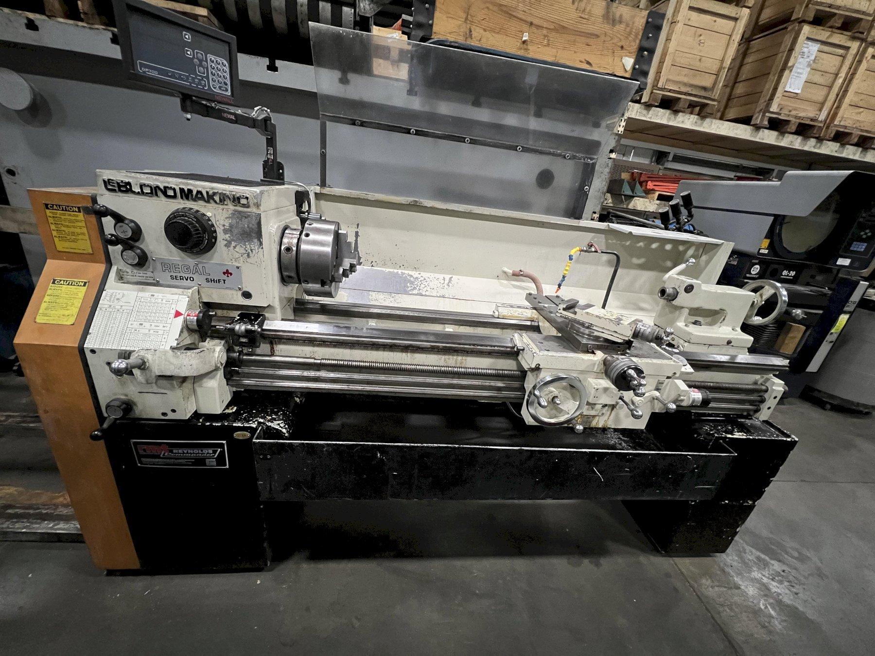 15" X 54" LEBLOND MAKINO REGAL SERVOSHIFT ENGINE LATHE, 45-1800 RPM, DRO