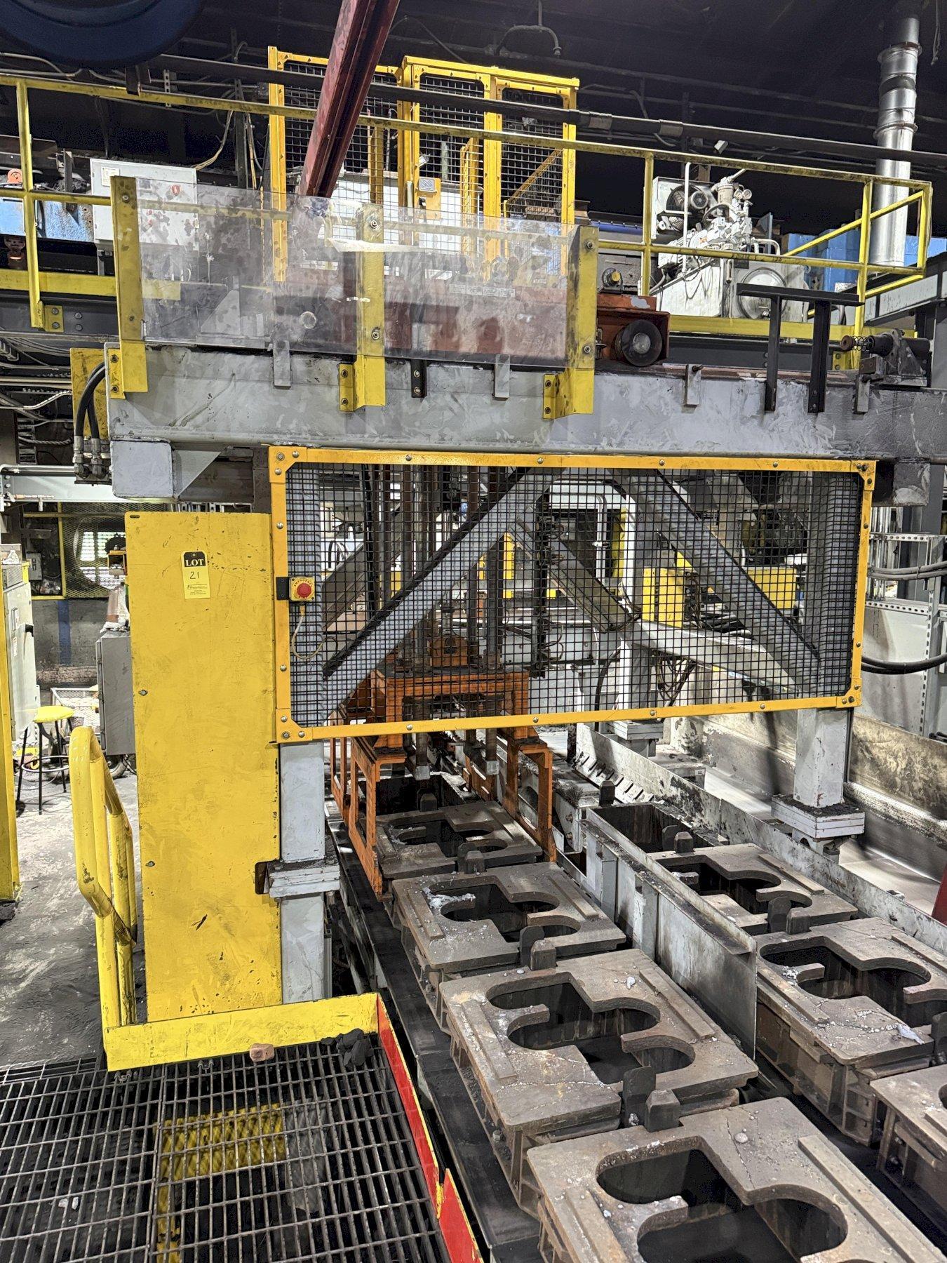 2024 Sinto 2 line mold handling system for tag# 20 Sinto 21 molds per side, mold transfers, hydraulic system and controls, weights and jackets, weight and jacket shifter, mold push off