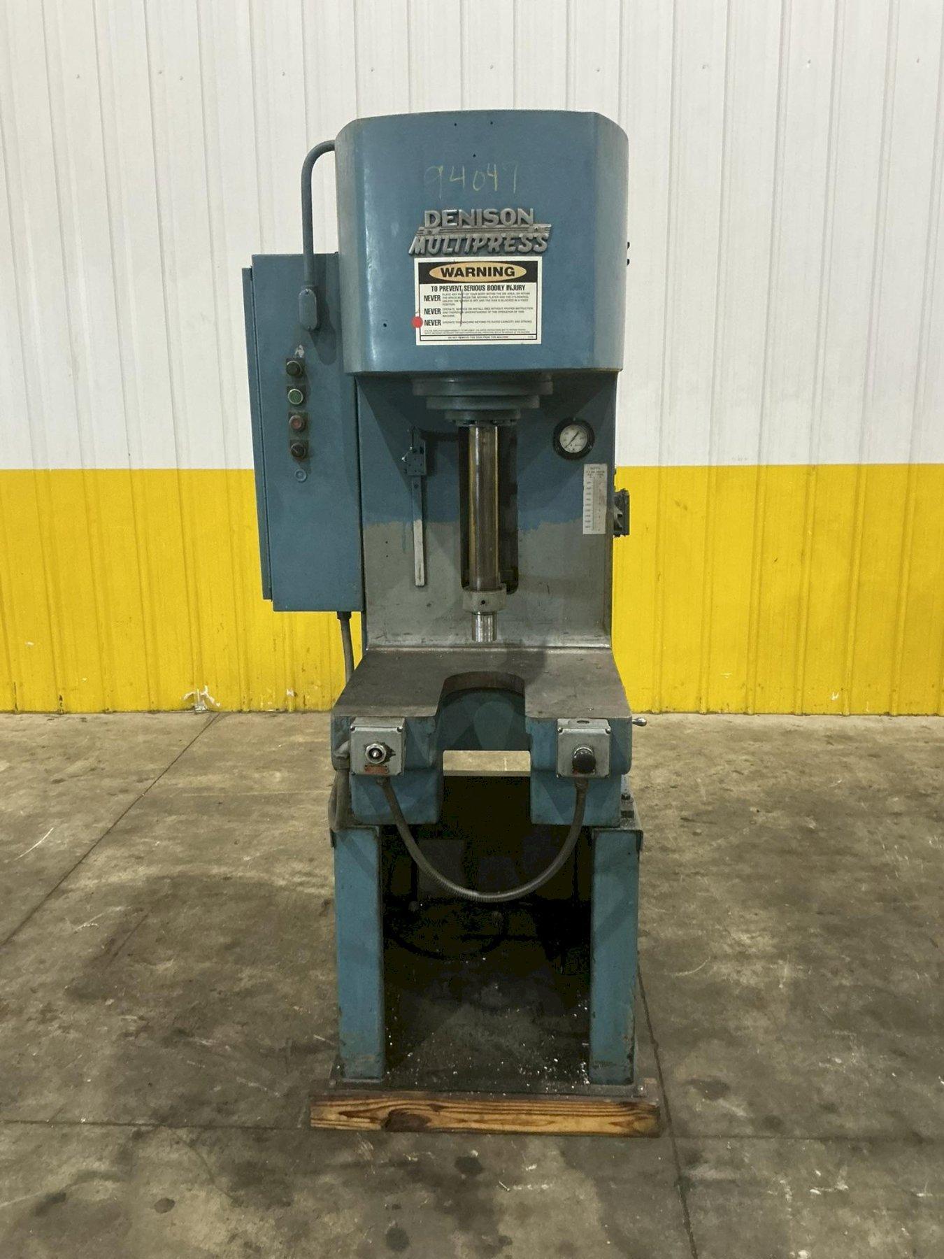 8 TON X 12" STROKE DENISON HYDRAULIC C-FRAME PRESS: YOBRO #26217