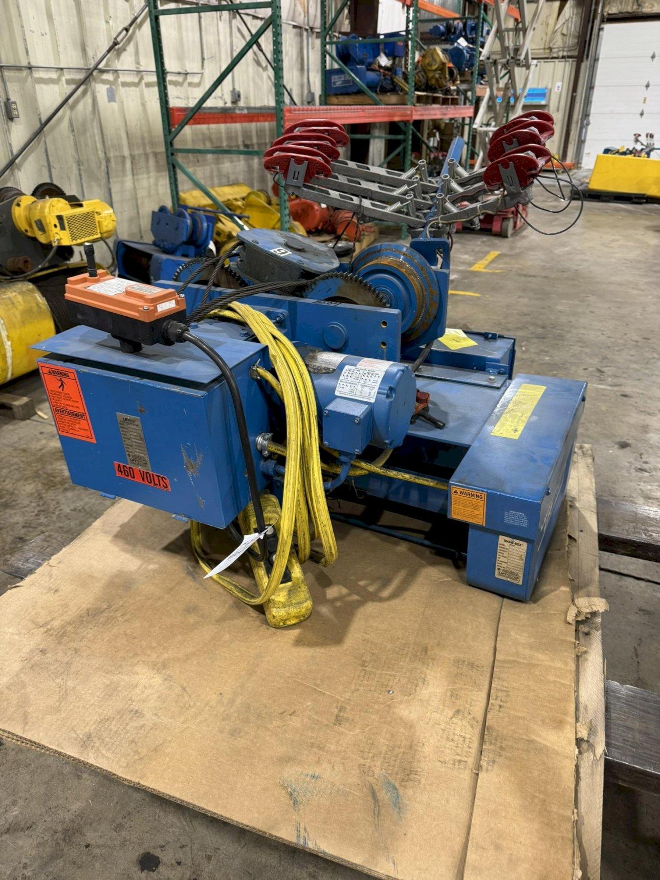 1 - PREOWNED SHAW BOX 3 TON ELECTRIC CABLE HOIST, MODEL #: 80L03030S161R, S/N: 98D24832