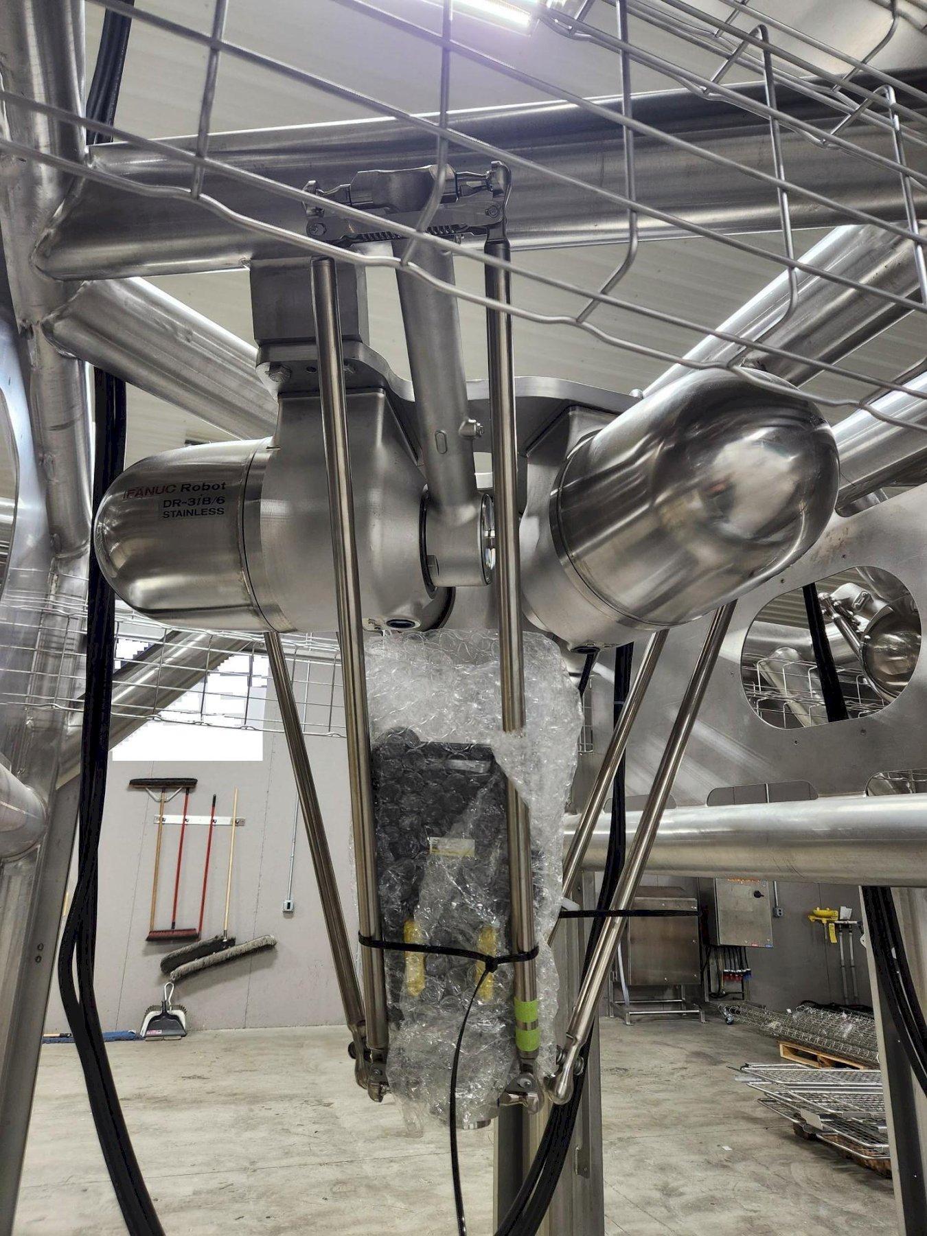 FANUC DR‑3iB/6 Stainless Washdown Delta Robots w/R-30iB+ Mate Control, 2023 – QTY 2 Master Bundles for Food‑Grade Pick and Place