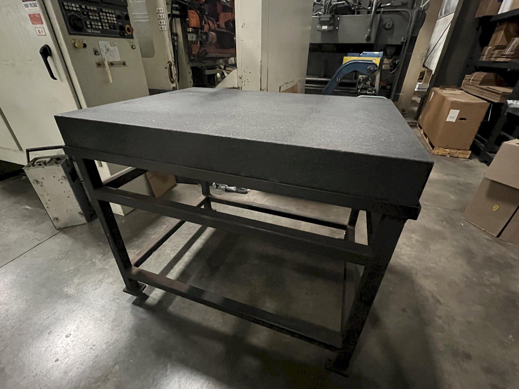 48" x 36" BLACK GRANITE TABLE, HEAVY DUTY STAND