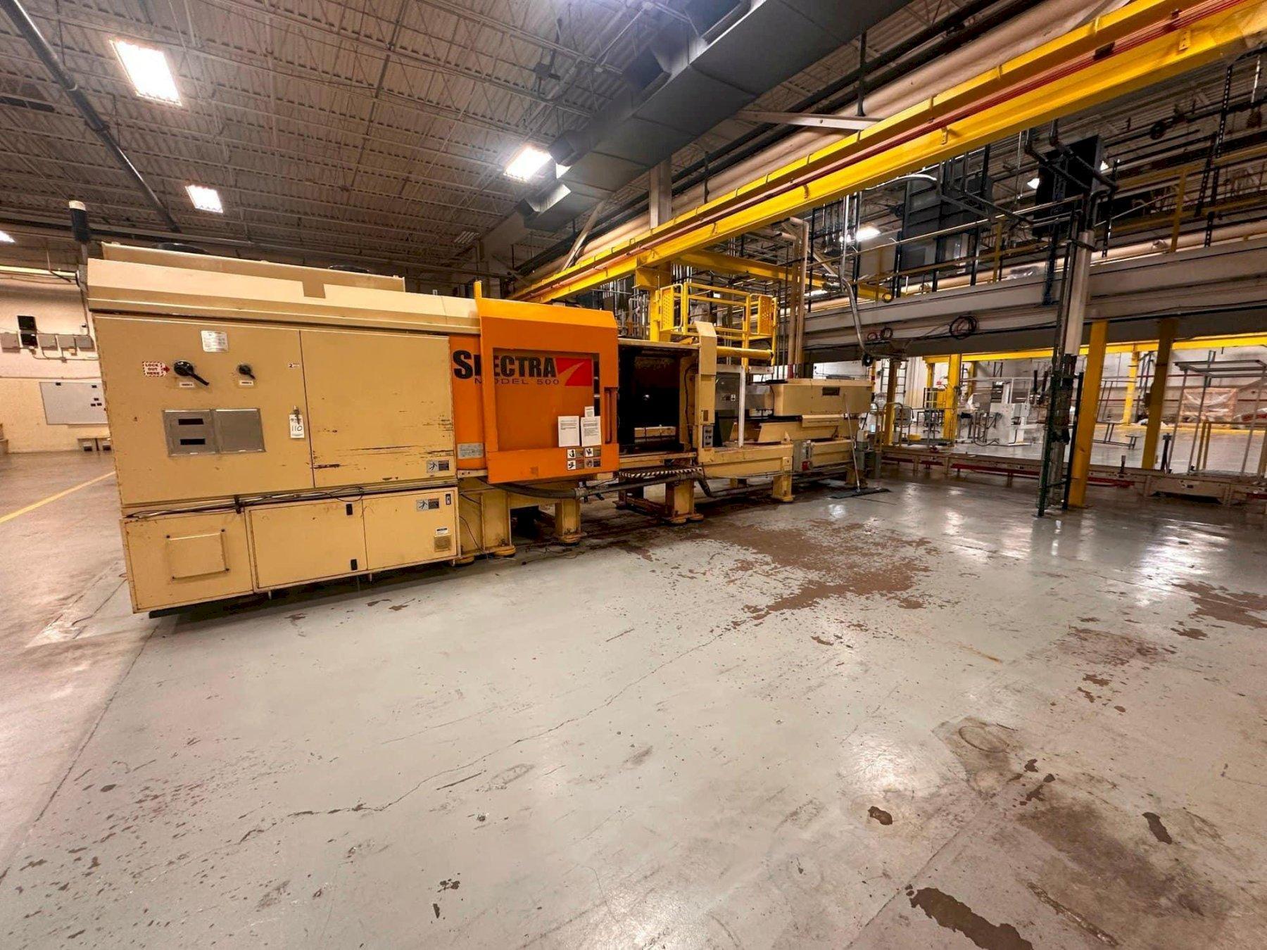 500 Ton 59.2 Oz Van Dorn 500SP2800 Injection Molder, 2002