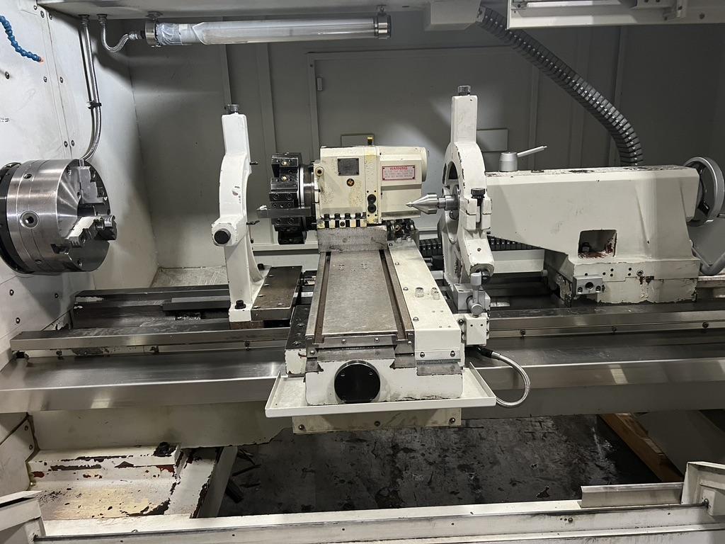 MILLTRONICS ML 22/60 CNC GAP BED LATHE,  23/30" SWING X 60" CENTERS, 3.25" SPINDLE BORE, 8200 TEACH CONTROL, 12" 3 JAW CHUCK, S.R., F.R., TAILSTOCK, 2013