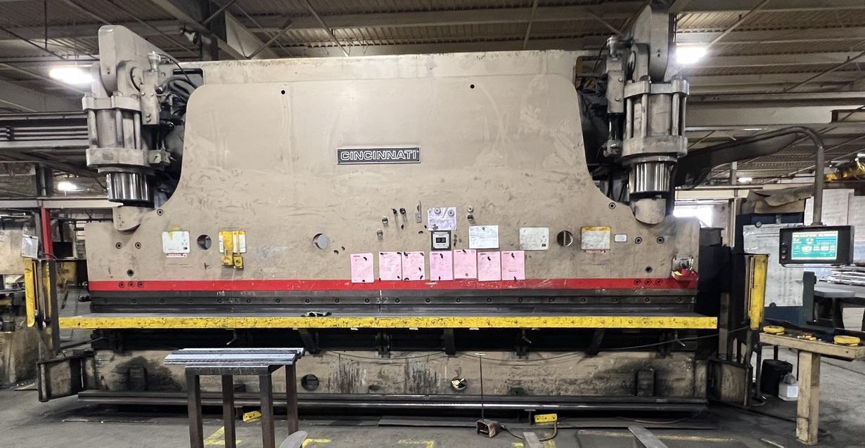 600 TON  x 20' CINCINNATI HYDRAULIC, MODEL 600FMII-16, 2010 CIN. PC CONTROL, 16' BETWEEN, 40" BG, TOOLING, 1997