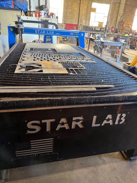 5’x10′ Starlab CNC Plasma Table, 2012 – 85 Amp Hypertherm Sync 85, Water Table, Flashcut OS and Controllers