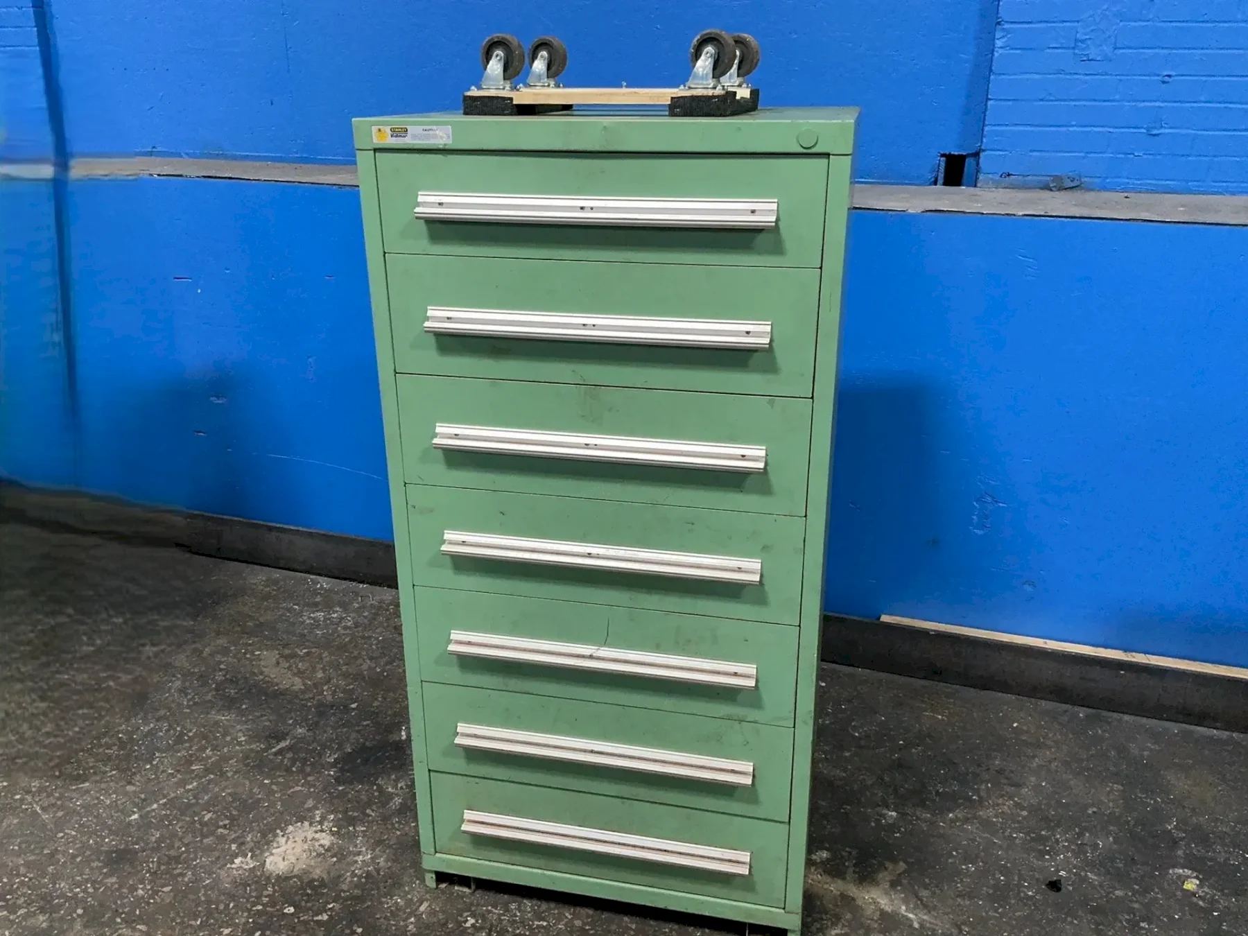 STANLEY VIDMAR 7 @ 25” X 25” X 5” TOOL CABINET