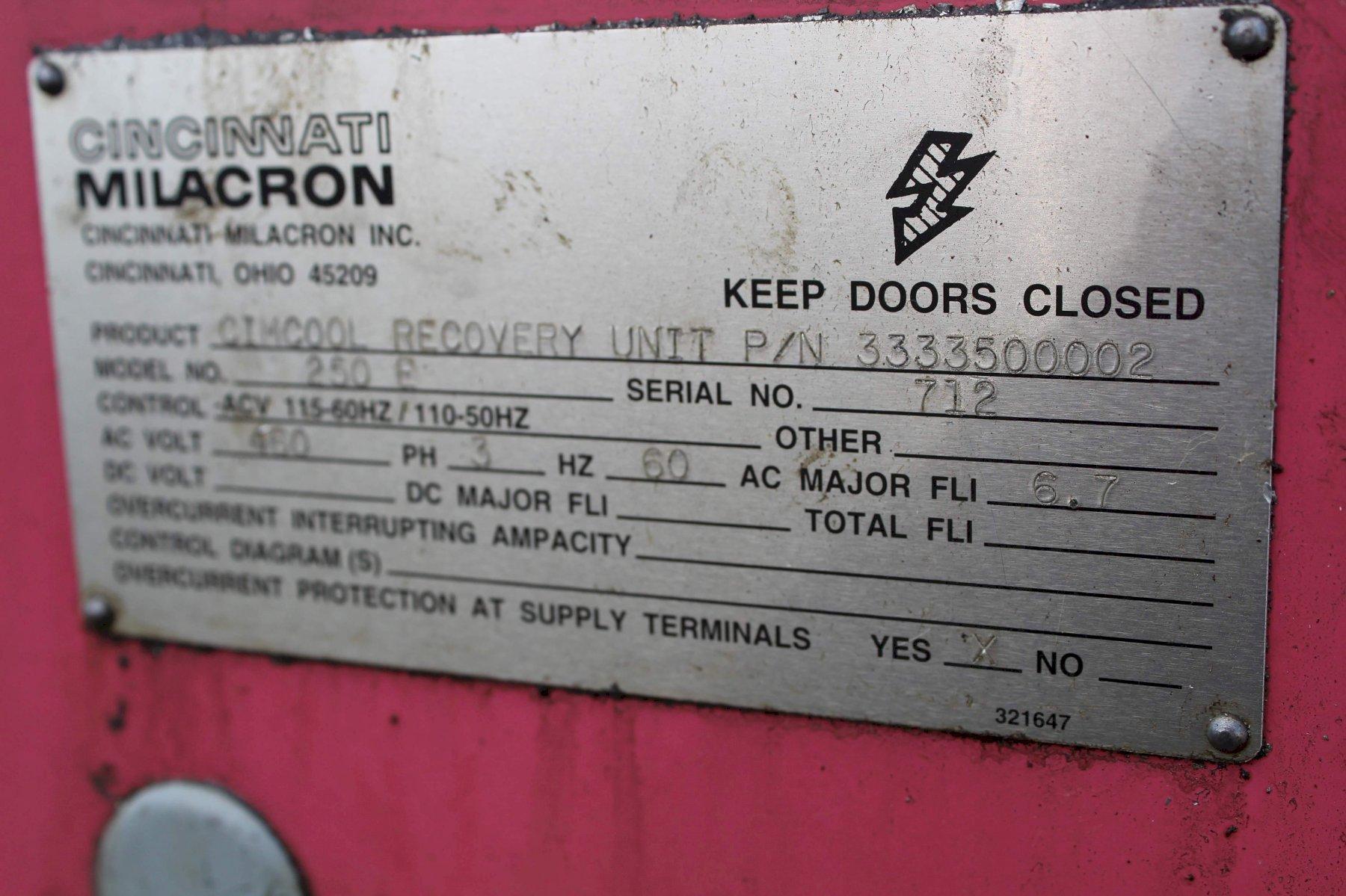 250 GALLON CINCINNATI MILACRON SUMP SUCKER: STOCK #71713