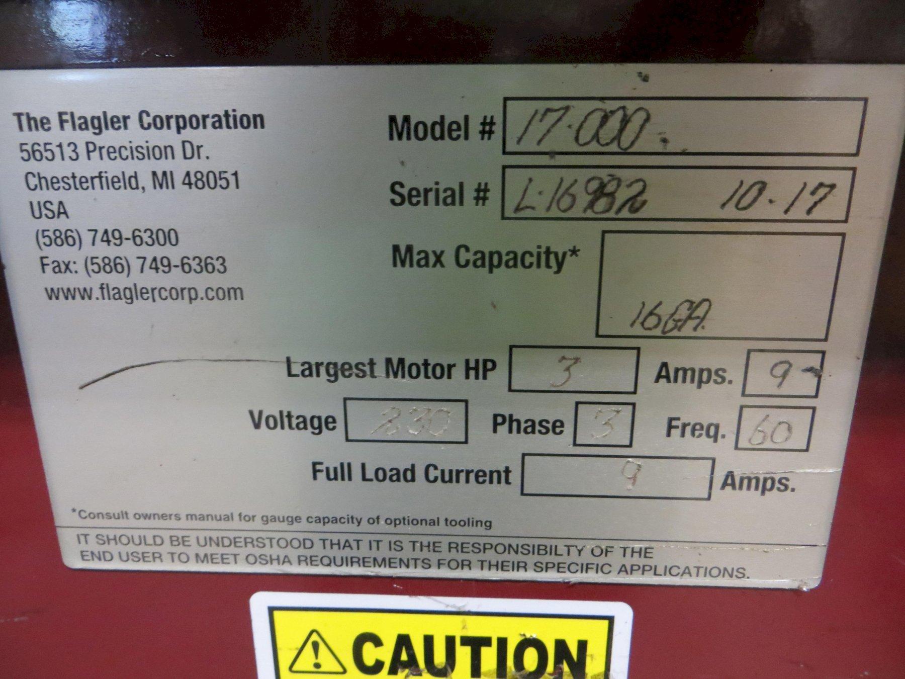 16 Ga Flagler Pittsburgh Machine - 16 Ga. Capacity w/ Right Angle Flange
