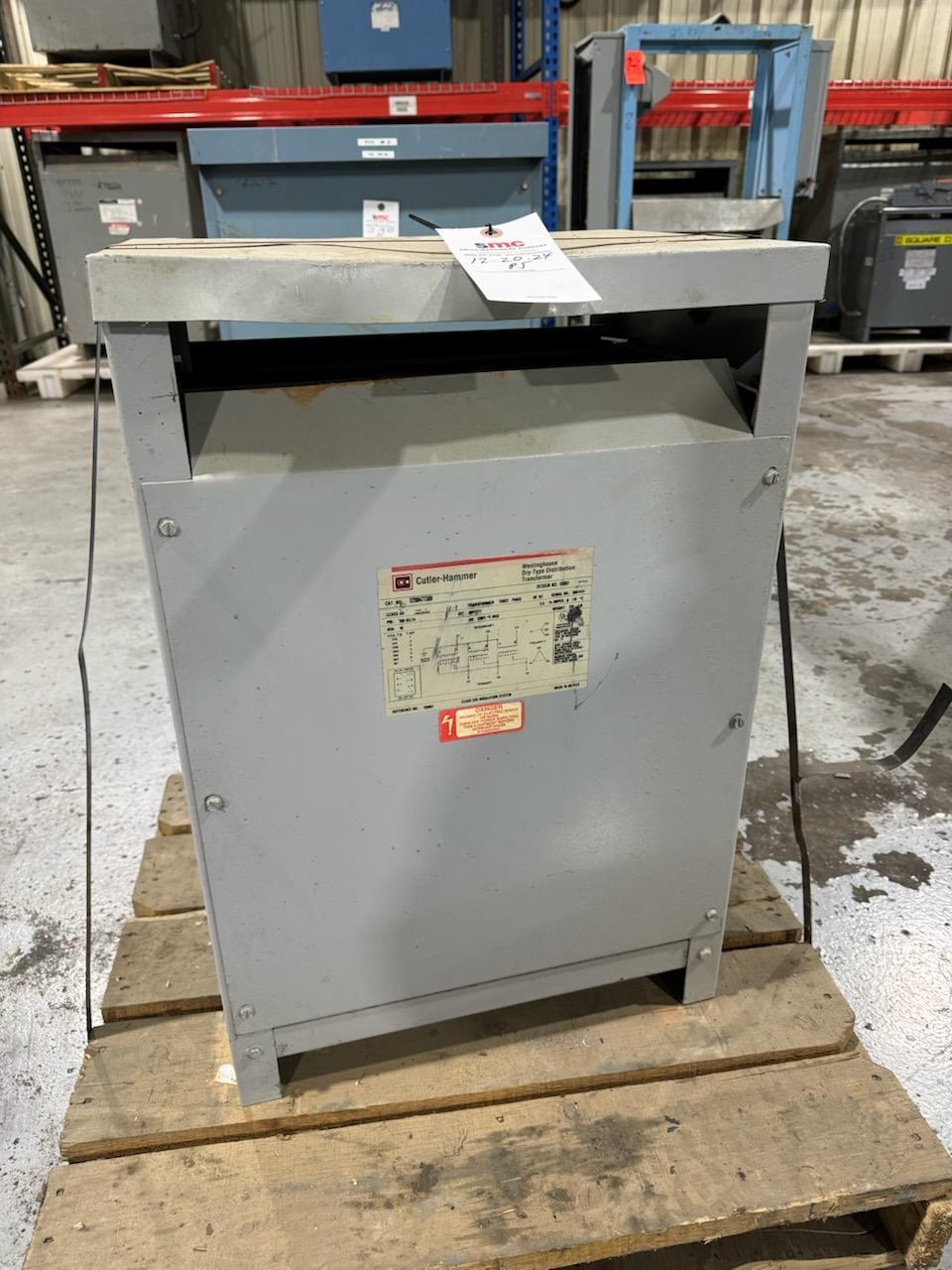 1 - PREOWNED CUTLER HAMMER 30 KVA TRANSFORMER, MODEL #: V29M47T30N, S/N: J96I1414