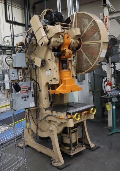 60 TON BLISS BACK GEARED OBI PRESS. STOCK # 0223726.