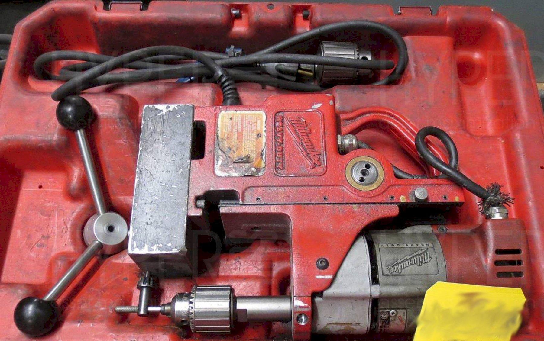 1 - PREOWNED MILWAUKEE HEAVY DUTY ELECTROMAGNET DRILL WITH CASE